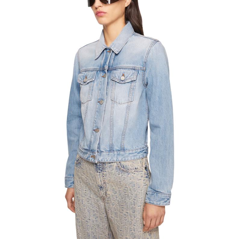 Purchase (W) Acne Studios Chaqueta Azul de Botones Color Sólido A90575-228