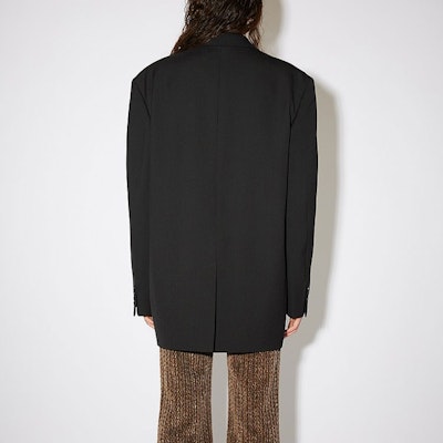 (W) Acne Studios Blazer de Color Sólido con Solapa en Pico. AH0199-900 Lookbook (W) Acne Studios Blazer de Color Sólido con Solapa en Pico. AH0199-900