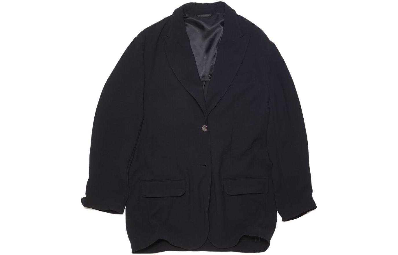 (Women) Acne Studios  Solid Single-Breasted V-Neck Blazer. AH0246-900