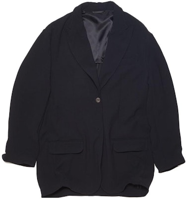 (W) Blazer Acne Studios sólido de un solo botón y cuello en V. AH0246-900 Order (W) Blazer Acne Studios sólido de un solo botón y cuello en V. AH0246-900