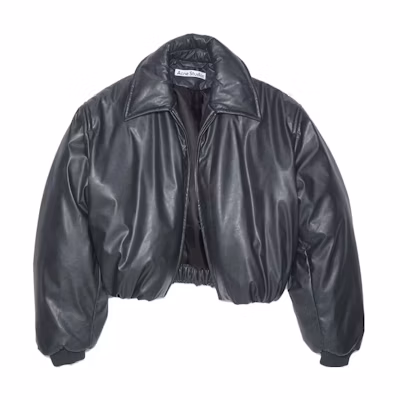 (Women) Acne Studios Solid Zip-Up Boxy Jacket Deep Green. A90570-BGO