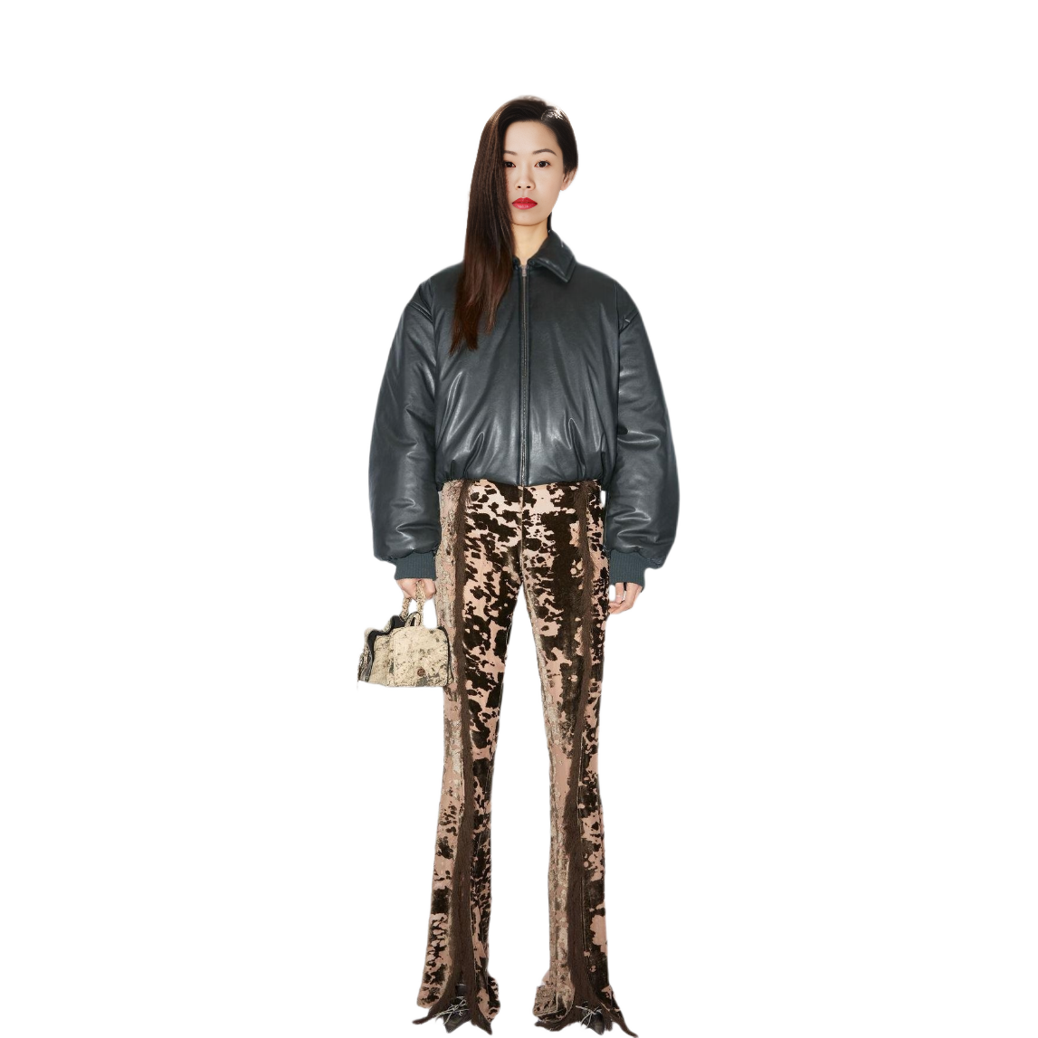 Lookbook (W) Acne Studios Chaqueta Boxy Cremallera Sólida Verde Oscuro. A90570-BGO