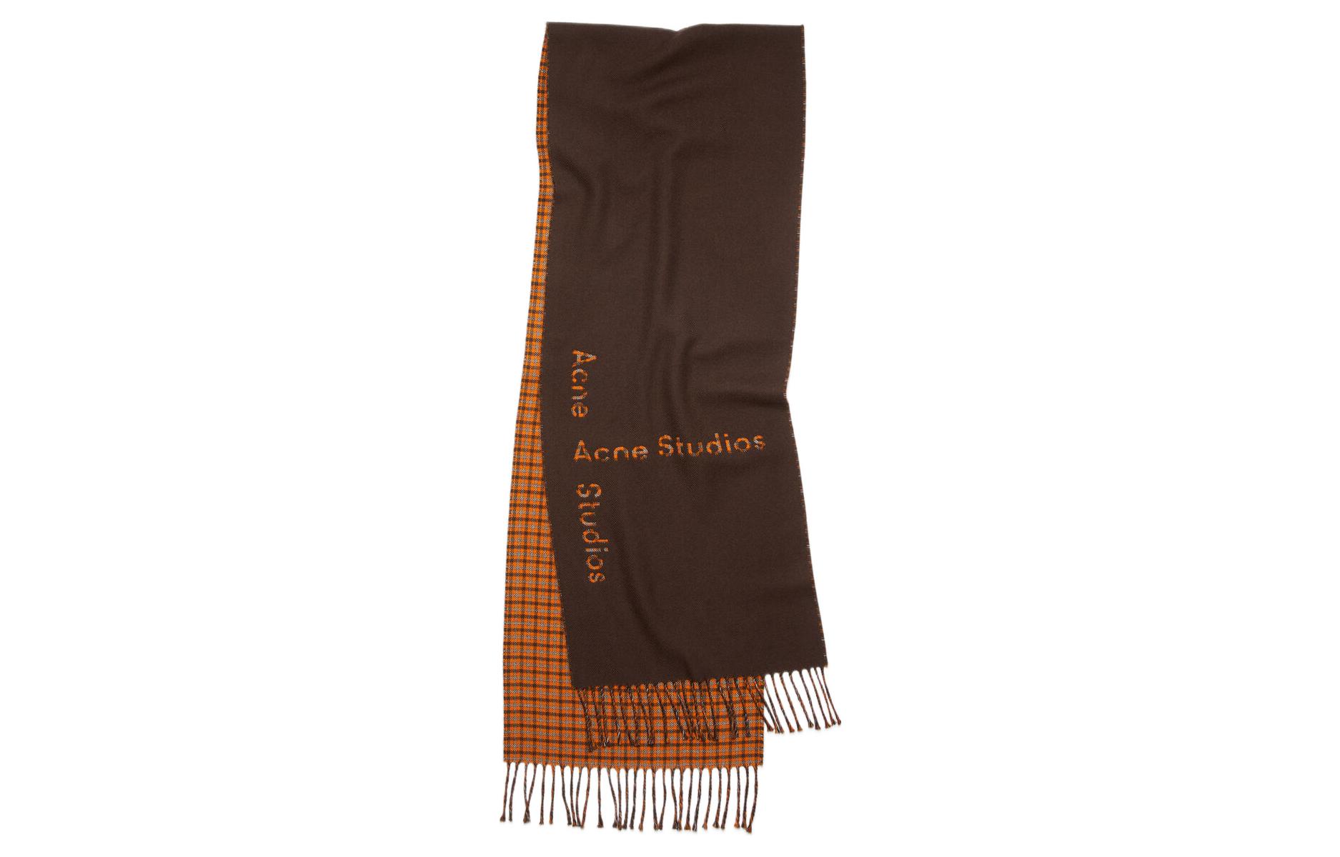 (Women) Acne Studios  Stylish Plaid Logo Scarf CA0202-ADN