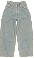 (Women) Acne Studios Super Baggy Fit Jeans SS24 Clean Blue Wide-Leg Denim. A00443-BUF (Women) Acne Studios Super Baggy Fit Jeans SS24 Clean Blue Wide-Leg Denim. A00443-BUF