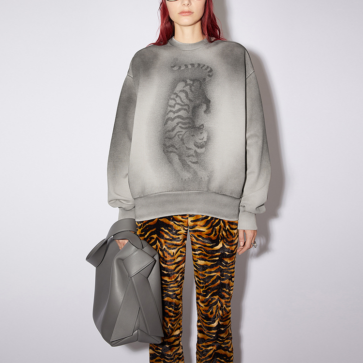 Lookbook (W) Acne Studios 虎纹印花圆领卫衣 CI0101-AA3