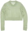 Order (W) Cardigan de Punto Acne Studios de Mohair y Lana Gris-Verde con Escote en V. A60455-ABC