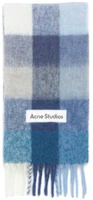 Order (W) Acne Studios 羊毛混紡標誌圍巾 深藍/灰/淺藍 CA0084DQF