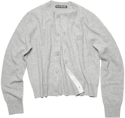 (W) Cárdigan Acne Studios de Lana Gris Claro con Botones y Cuello Redondo. A60280-X92 Order (W) Cárdigan Acne Studios de Lana Gris Claro con Botones y Cuello Redondo. A60280-X92