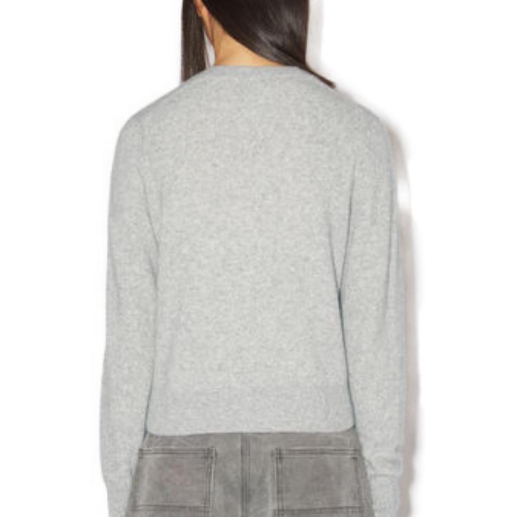 Shop (W) Cárdigan Acne Studios de Lana Gris Claro con Botones y Cuello Redondo. A60280-X92
