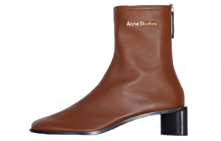 (Women) Acne Studios Ankle Boot 'Black Brown Logo' AD0313-AHB