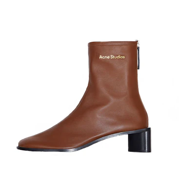 (W) Acne Studios Ankle Boot 'Black Brown Logo'