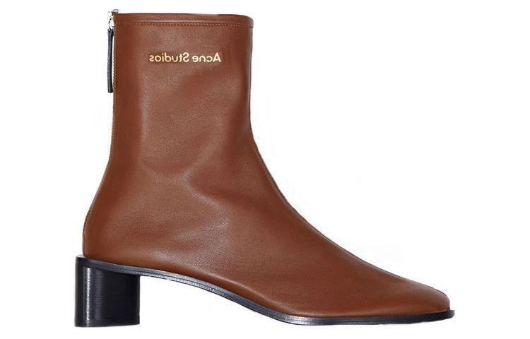 (W) Acne Studios Ankle Boot 'Black Brown Logo' 圖 2