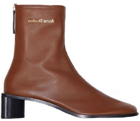 (Women) Acne Studios Ankle Boot 'Black Brown Logo' AD0313-AHB Order (Women) Acne Studios Ankle Boot 'Black Brown Logo' AD0313-AHB