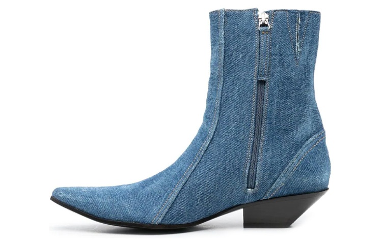 (W) Acne Studios Ankle Boot 'Denim Blue Zip'