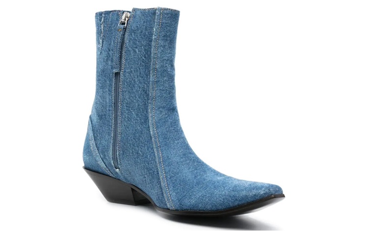 (W) Acne Studios Ankle Boot 'Denim Blue Zip' 圖 2