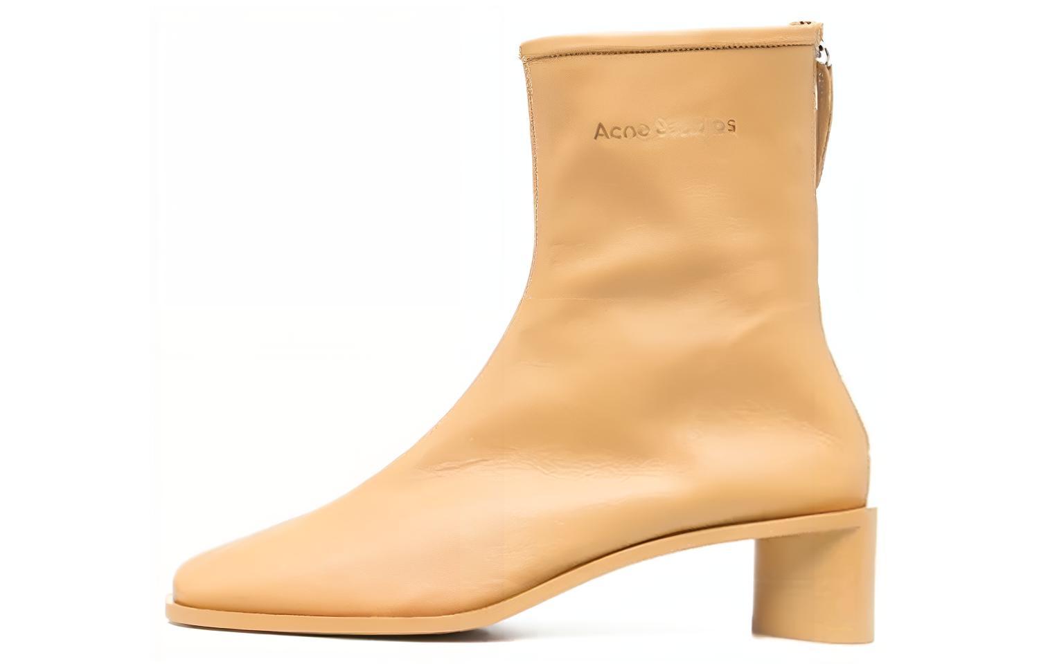 (Women) Acne Studios Ankle Boot 'Yellow Logo' AD0313-CN0