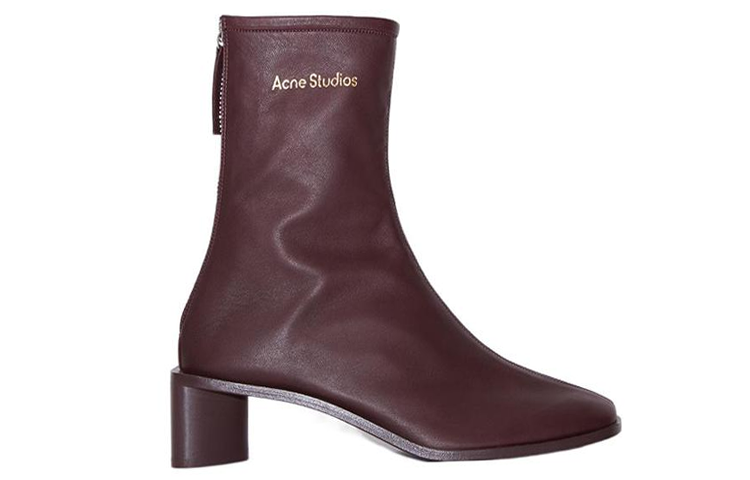 (W) Acne Studios Ankle Boots 'Burgundy' 圖 2