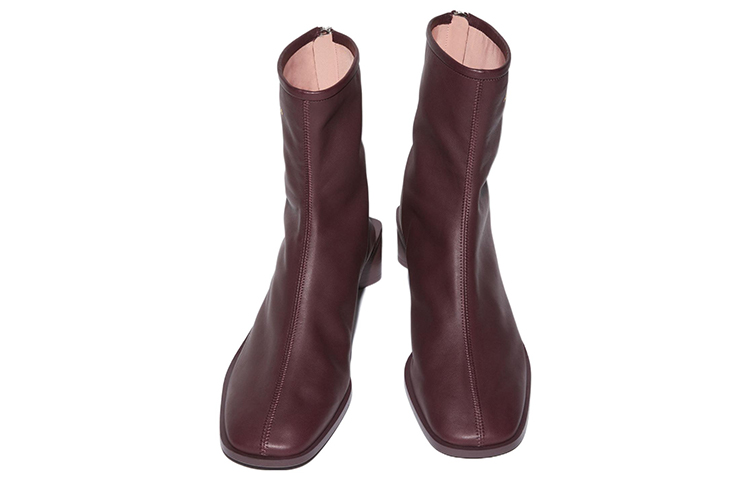(W) Acne Studios Ankle Boots 'Burgundy' 圖 3