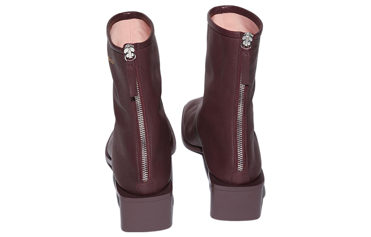 (W) Acne Studios Ankle Boots 'Burgundy' 圖 4
