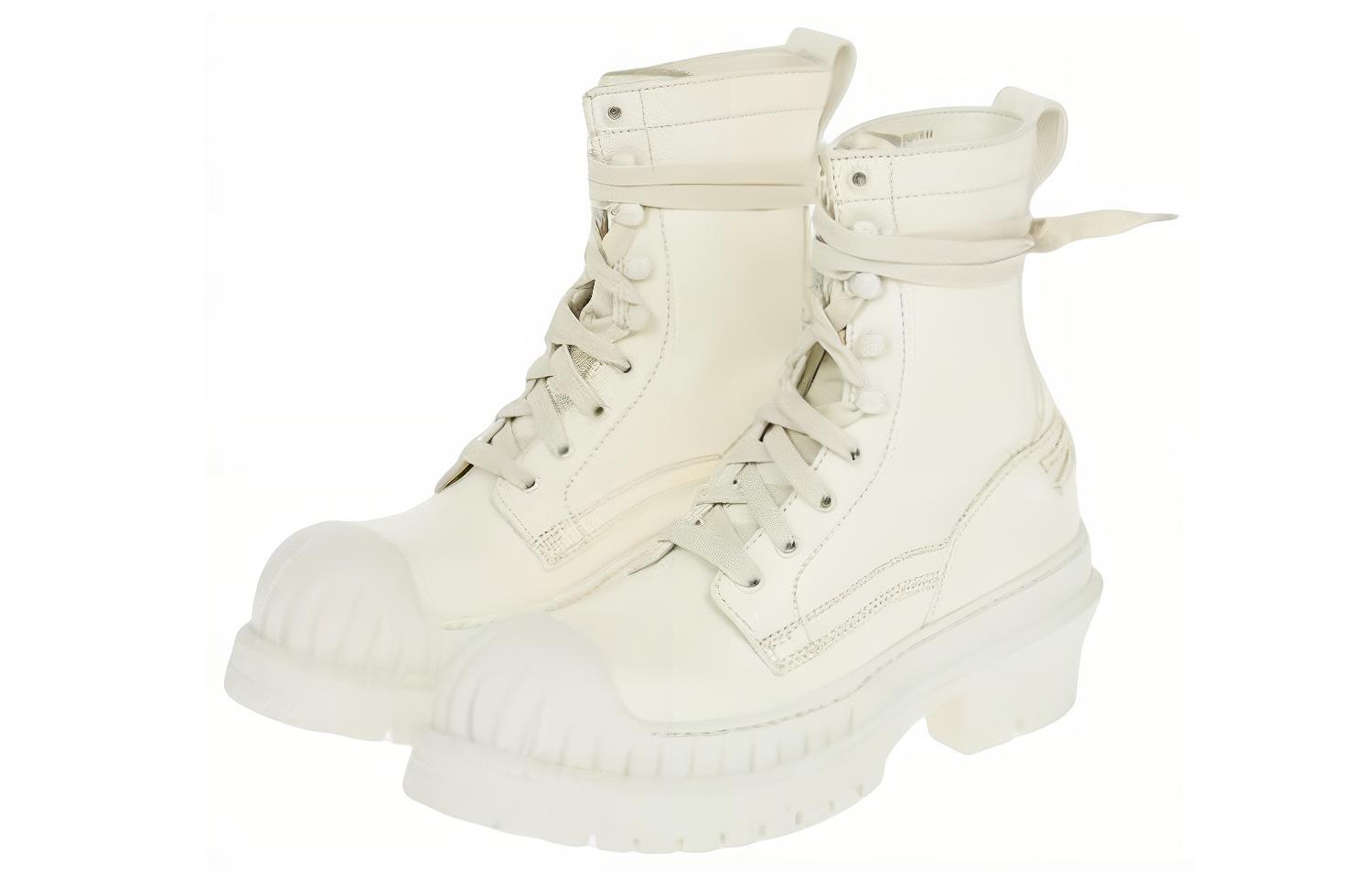 (W) Acne Studios Ankle Boots 'White Fashion Lace-Up' 圖 2