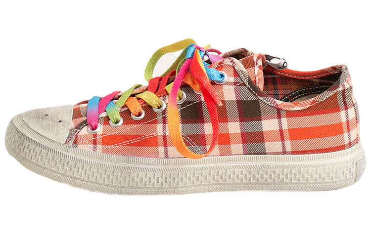 Buy (W) アクネ バロウ レッドチェック (ダメージ加工) AD0467-AI1