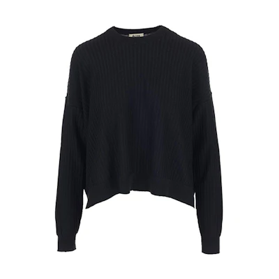 (Women) Acne Studios Black Crewneck Knit Sweater 19Q156-900