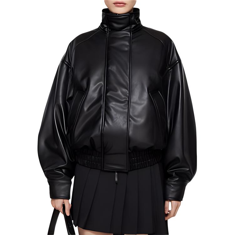 Order (W) Acne Studios黑色高领长袖Logo夹克 A90600-900