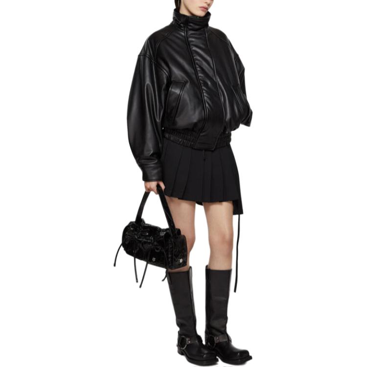 Lookbook (W) Acne Studios黑色高领长袖Logo夹克 A90600-900