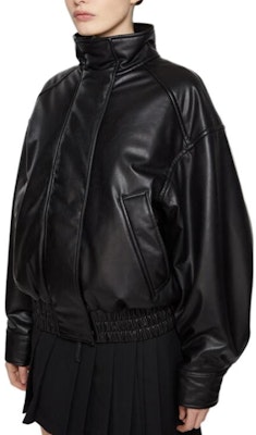 (W) Acne Studios黑色高领长袖Logo夹克 A90600-900 Purchase (W) Acne Studios黑色高领长袖Logo夹克 A90600-900