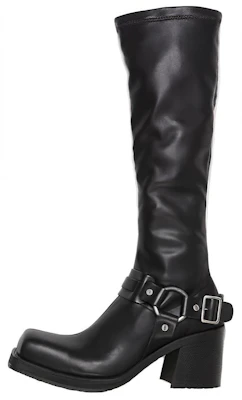 (W) Acne Studios 黑色皮质高跟靴 8cm - 时尚百搭 AD0740-900 Buy (W) Acne Studios 黑色皮质高跟靴 8cm - 时尚百搭 AD0740-900