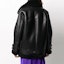 Shop (W) Chaqueta de Cuero Negra con Cuello de Piel Acne Studios. A70079-VELOCITEBLACKBLACK
