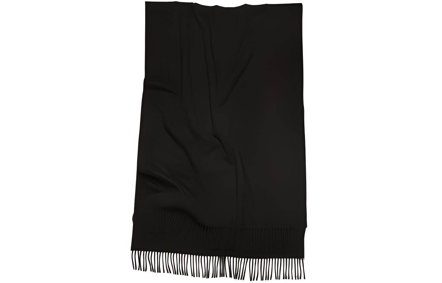 (Women) Acne Studios Canada Black Wool Fringe Oversized Scarf for Women CA0102-900