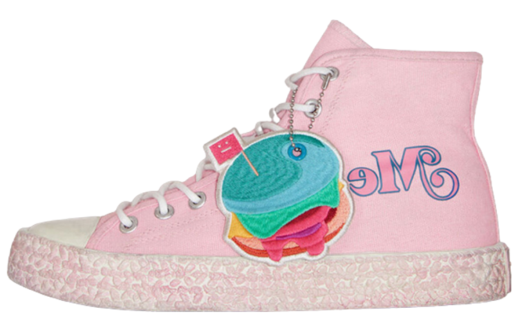 (Women) Acne Studios Canvas High-Top 'Pink Distressed' AD0569-BA3