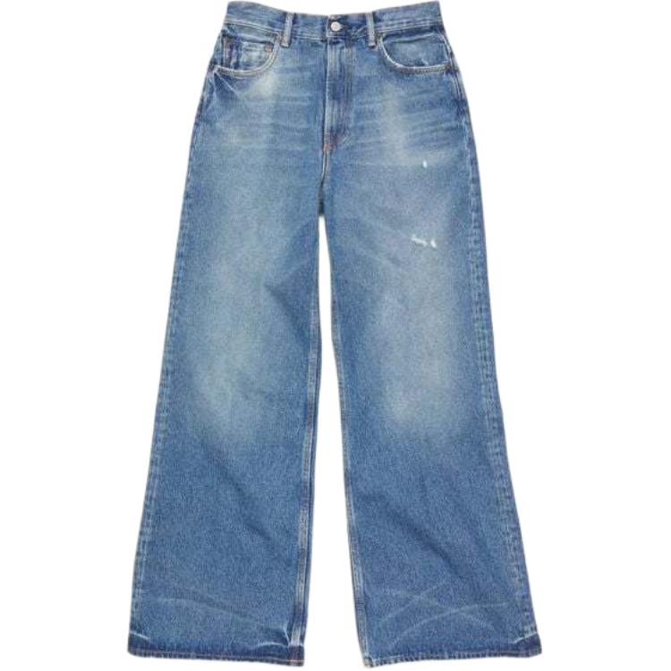 (Women) Acne Studios Cleanfit High-Waisted Vintage Wide-Leg Jeans Women Blue A00379-AUZ