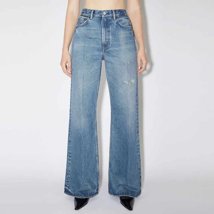 Lookbook (W) Acne Studios 女士高腰复古宽腿牛仔裤 蓝色 A00379-AUZ