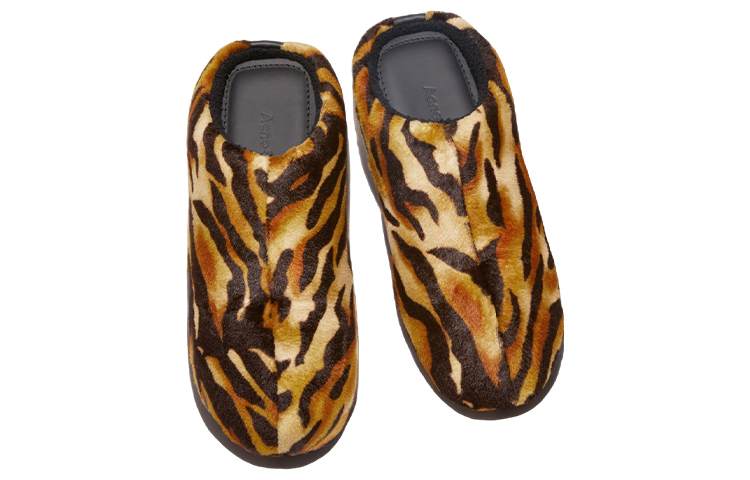 (W) Acne Studios Clog 'Tiger Stripe Black Brown' 圖 2