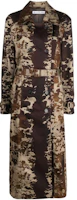 (Women) Acne Studios Cow Print Double-Breasted Long Trench Coat A90520-ADM (Women) Acne Studios Cow Print Double-Breasted Long Trench Coat A90520-ADM