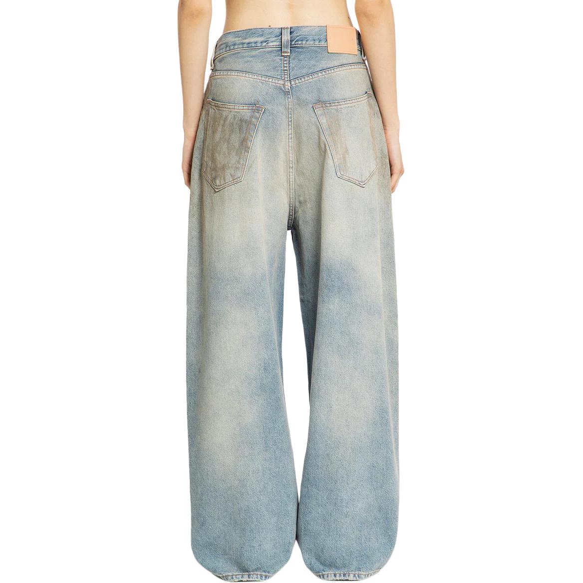 (Women) Acne Studios Dirtyfit Low Waist Baggy Washed Blue Straight-Leg Jeans Women POIZON240621181 圖 3
