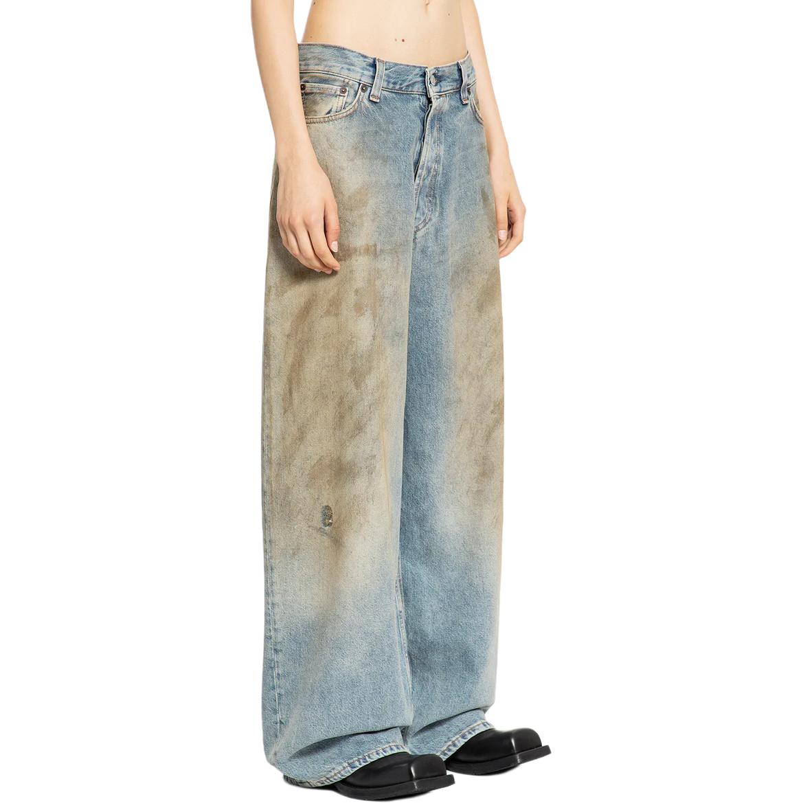 (Women) Acne Studios Dirtyfit Low Waist Baggy Washed Blue Straight-Leg Jeans Women POIZON240621181 圖 4