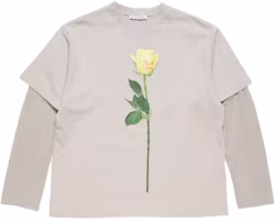 (Women) Acne Studios Floral Layered Oversized Long-Sleeve T-Shirt SS26. AL0515-AAB (Women) Acne Studios Floral Layered Oversized Long-Sleeve T-Shirt SS26. AL0515-AAB