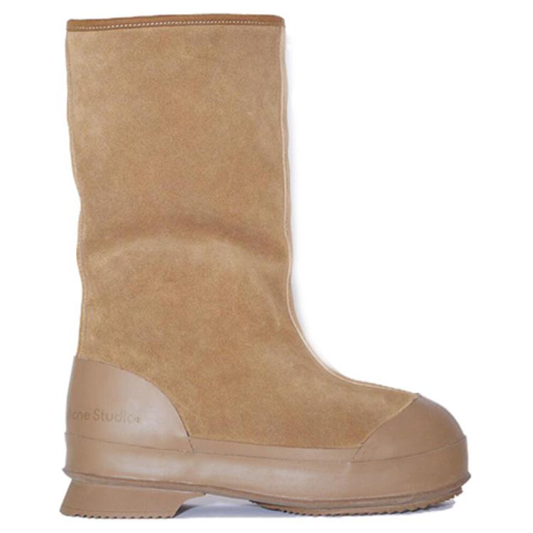 (W) Acne Studios Foldable Shearling Ankle Boot 'Brown' 圖 2