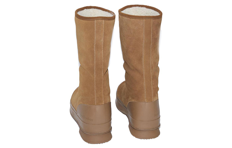 (W) Acne Studios Foldable Shearling Ankle Boot 'Brown' 圖 4