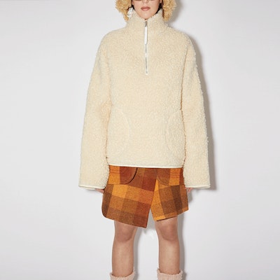 (W) Acne Studios FW21 米色套頭羊毛抓絨衛衣 A90388-AE9 Purchase (W) Acne Studios FW21 米色套頭羊毛抓絨衛衣 A90388-AE9