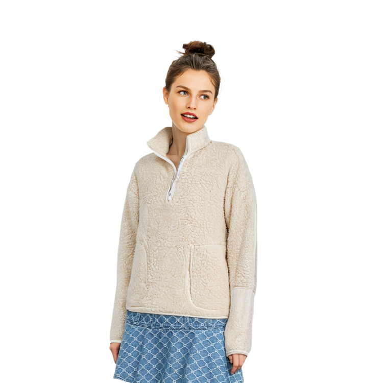 Details for (W) Acne Studios FW21 米色套頭羊毛抓絨衛衣 A90388-AE9