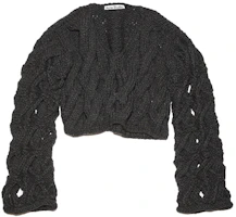 Order (Women) Acne Studios FW21 Black Knit Oversized Sheer Pullover Sweater A60310-AA2