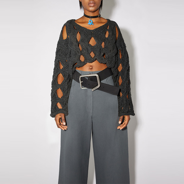 Lookbook (W) Acne Studios FW21 黑色寬鬆純針織毛衣 A60310-AA2