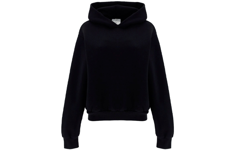 (Women) Acne Studios FW21 Black Solid Color Long Sleeve Hoodie AI0106-900