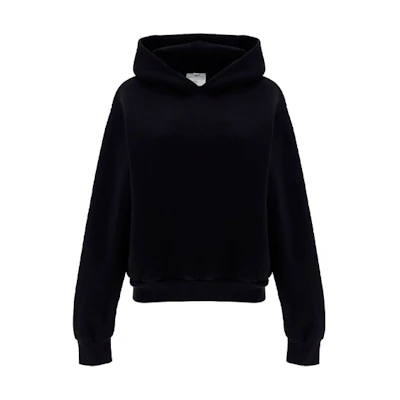 (Women) Acne Studios FW21 Black Solid Color Long Sleeve Hoodie AI0106-900