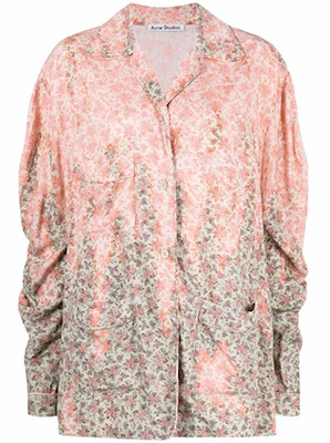 (Women) Acne Studios FW21 Bleached Effect Long Sleeve Shirt Pink Women AC0435-AV8 Buy (Women) Acne Studios FW21 Bleached Effect Long Sleeve Shirt Pink Women AC0435-AV8