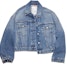 Buy (Women) Acne Studios FW21 Blue Vintage Washed Denim Jacket Classic Oversized Fit A90390-863